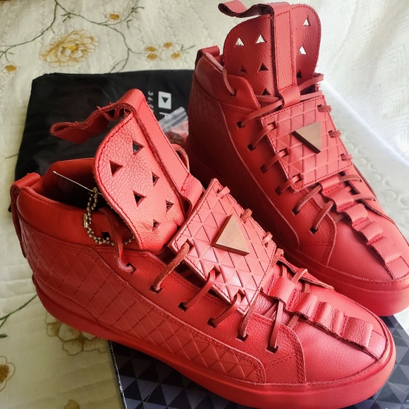 Patrick Mohr x K1X Mk5 Red Full Grain Premium Tumbled Leather sz 9 Yeezy October - Picture 2 of 9